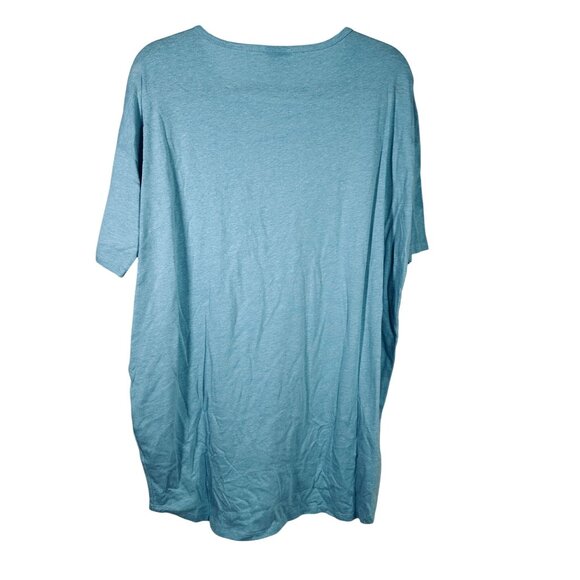 LuLaRoe IRMA Light Aqua Blue Heathered Very SOFT Hi-Low Tunic Top Shirt SMALL S - Picture 4 of 7